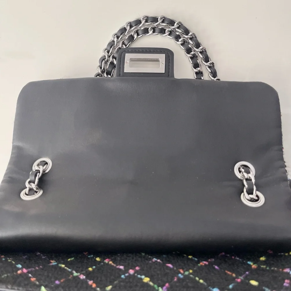 Karl Lagerfeld Black Multicolor Quilted Shoulder Bag - Picture 7 of 11